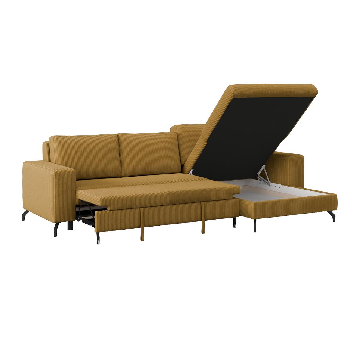 Kutna Garnitura Cloud - boje senfa, Trend, tekstil (290/178cm) - Modern Living