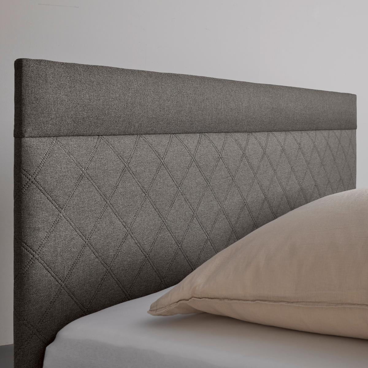 Pat tip boxspring ROSA 180x200 cm gri cu topper - gri, Modern, lemn/textil (180/200cm) - Bessagi Home