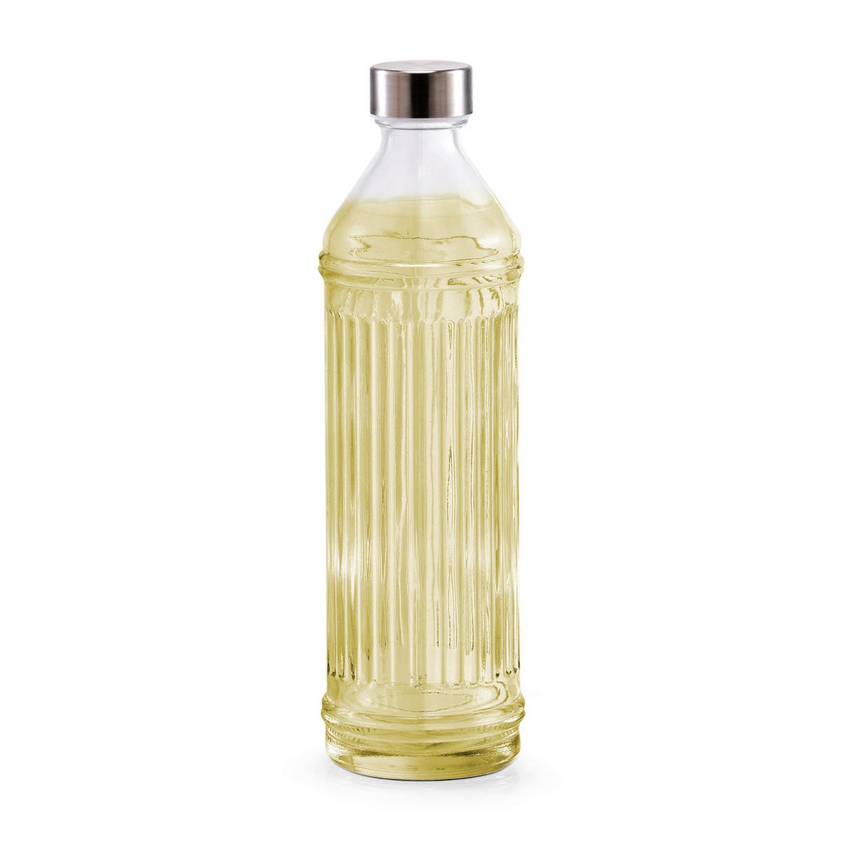 Trinkflasche 19524 Transparent ca. 970ml - Transparent, Design, Glas (8,5/8,5/29,5cm)