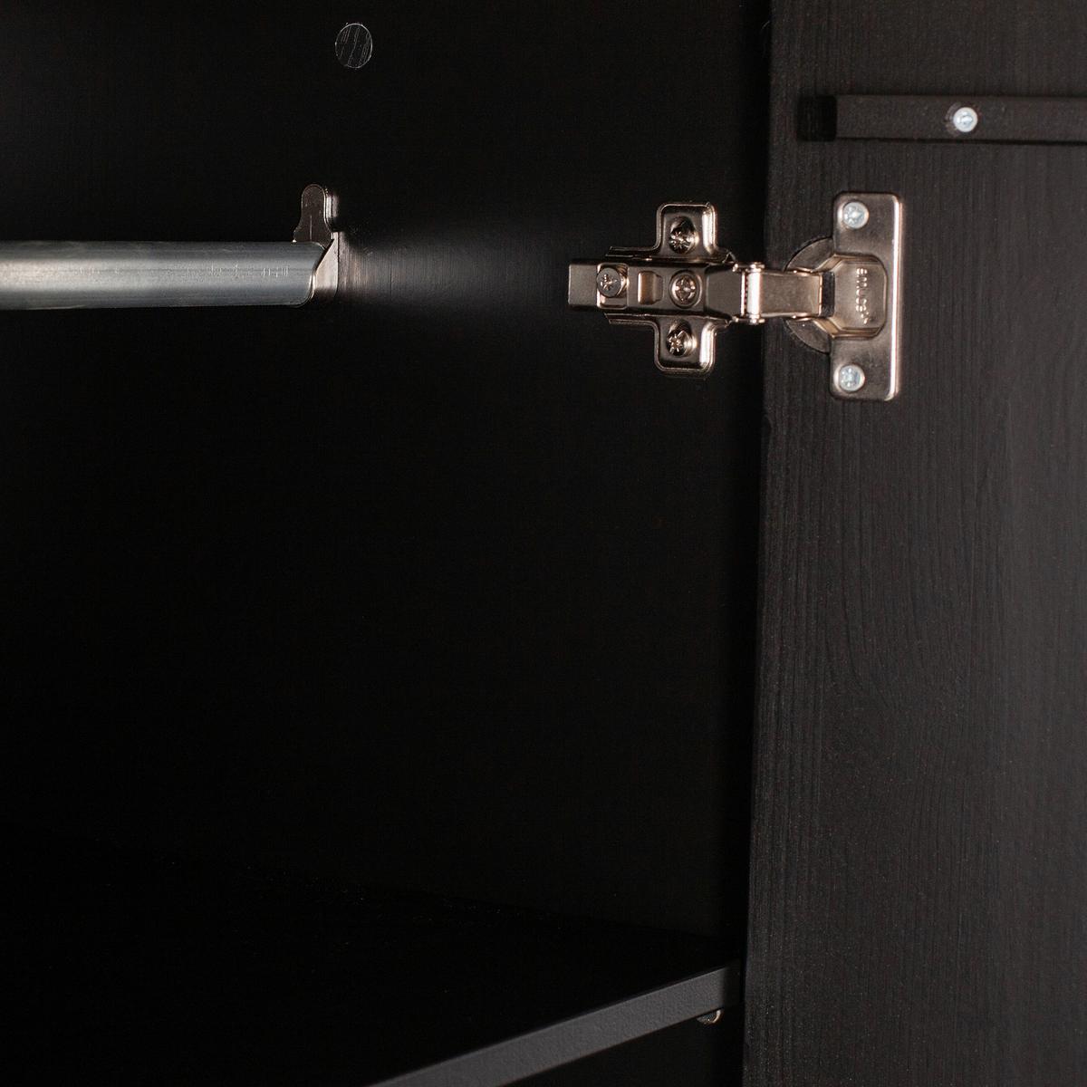 Drehtürenschrank Dian Schwarz - Schwarz, Basics, Holz (94/180/40cm) - MID.YOU