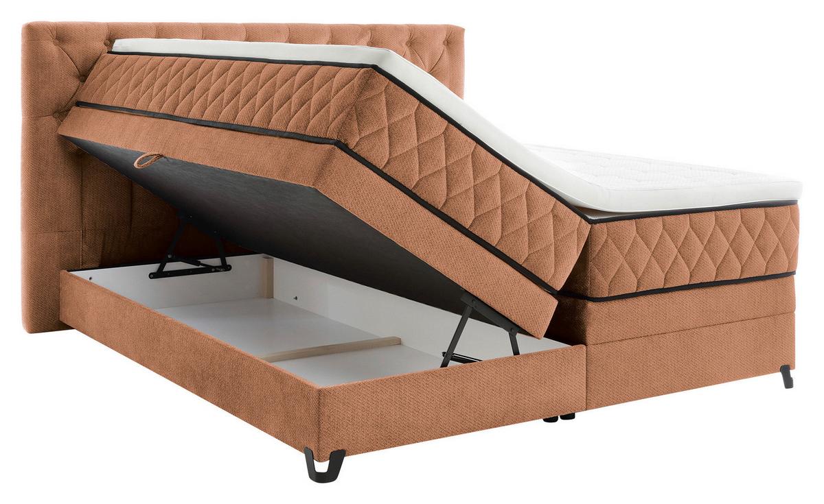 Boxspring Krevet Carmen - boje lješnjaka, Konvencionalno, drvni materijal/drvo (160/200cm) - Modern Living