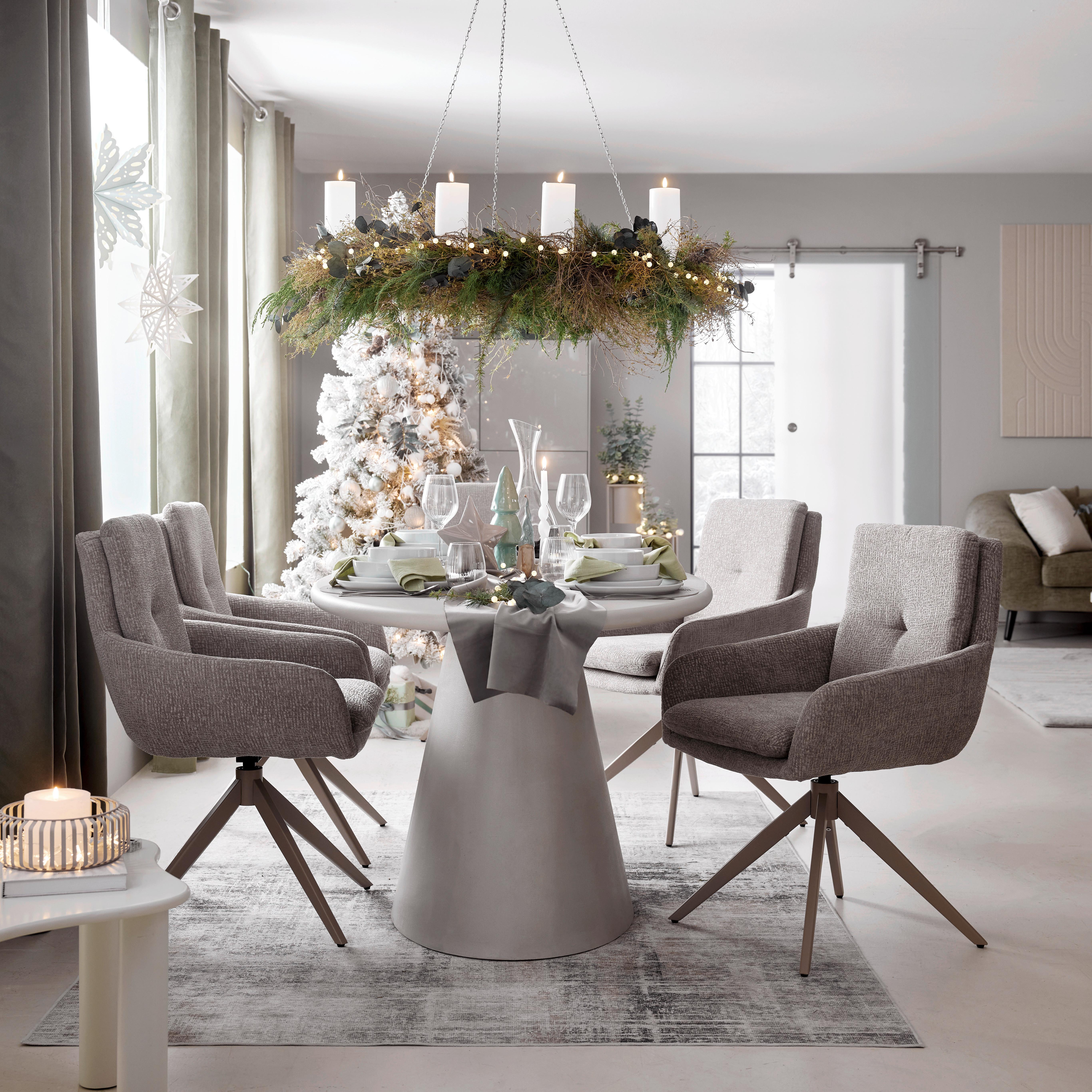 Esstisch Elton Mikrozement Hellgrau - Hellgrau, MODERN (160/75/90cm) - Premium Living