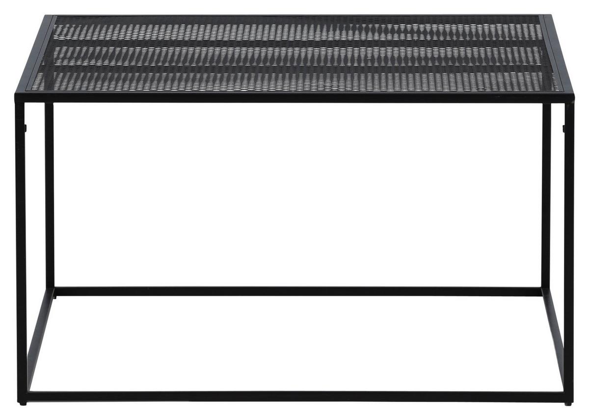 COUCHTISCH NETZ - Schwarz, Design, Metall (80/80/45cm) - Livetastic