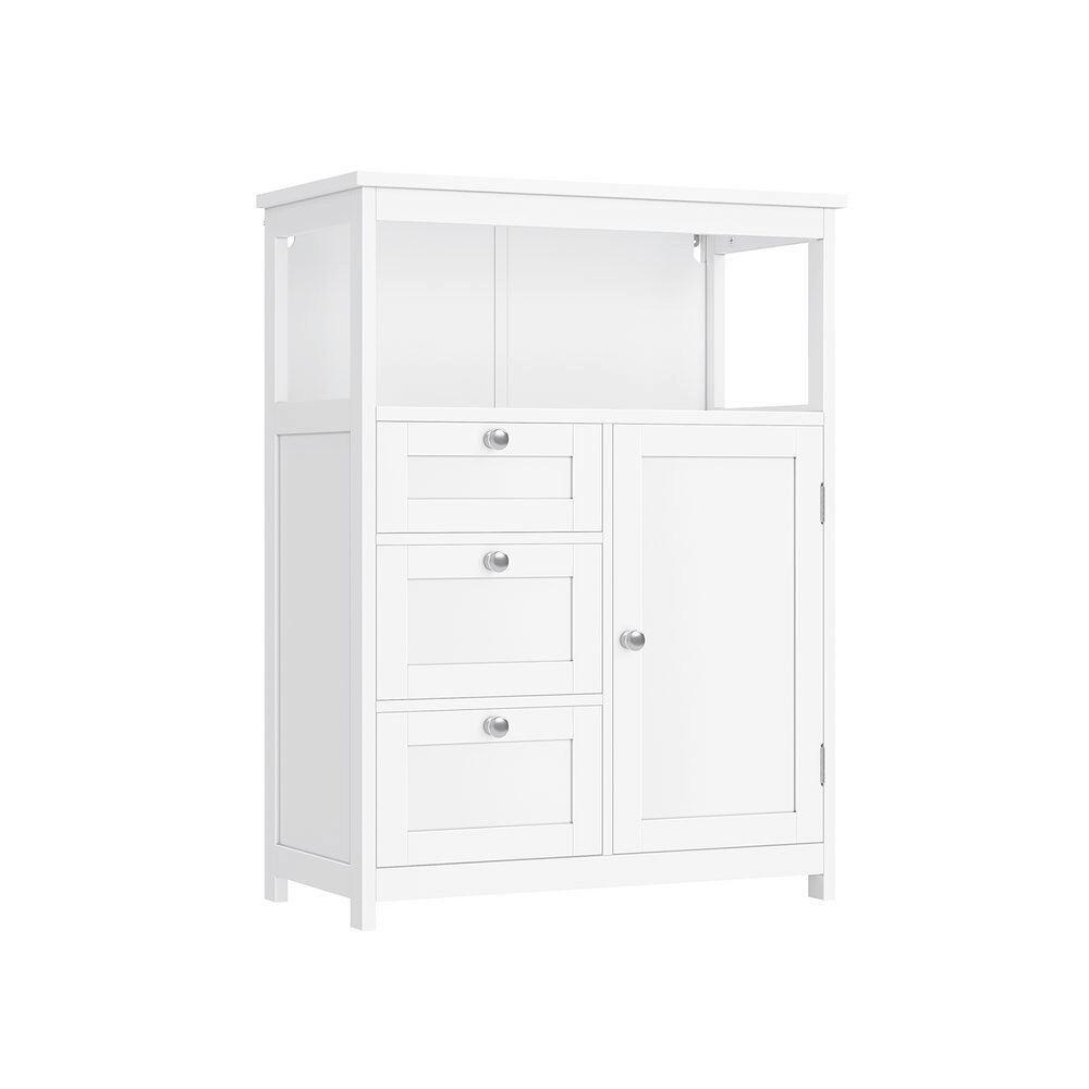 MIDISCHRANK FLOOR CABINET - Chromfarben/Weiß, MODERN, Holzwerkstoff/Metall (60/80/30cm) - MID.YOU