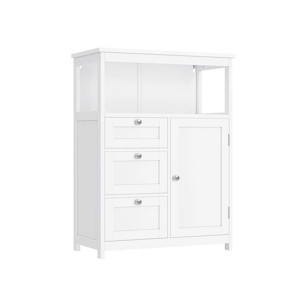 MIDISCHRANK FLOOR CABINET - Chromfarben/Weiß, MODERN, Holzwerkstoff/Metall (60/80/30cm) - MID.YOU