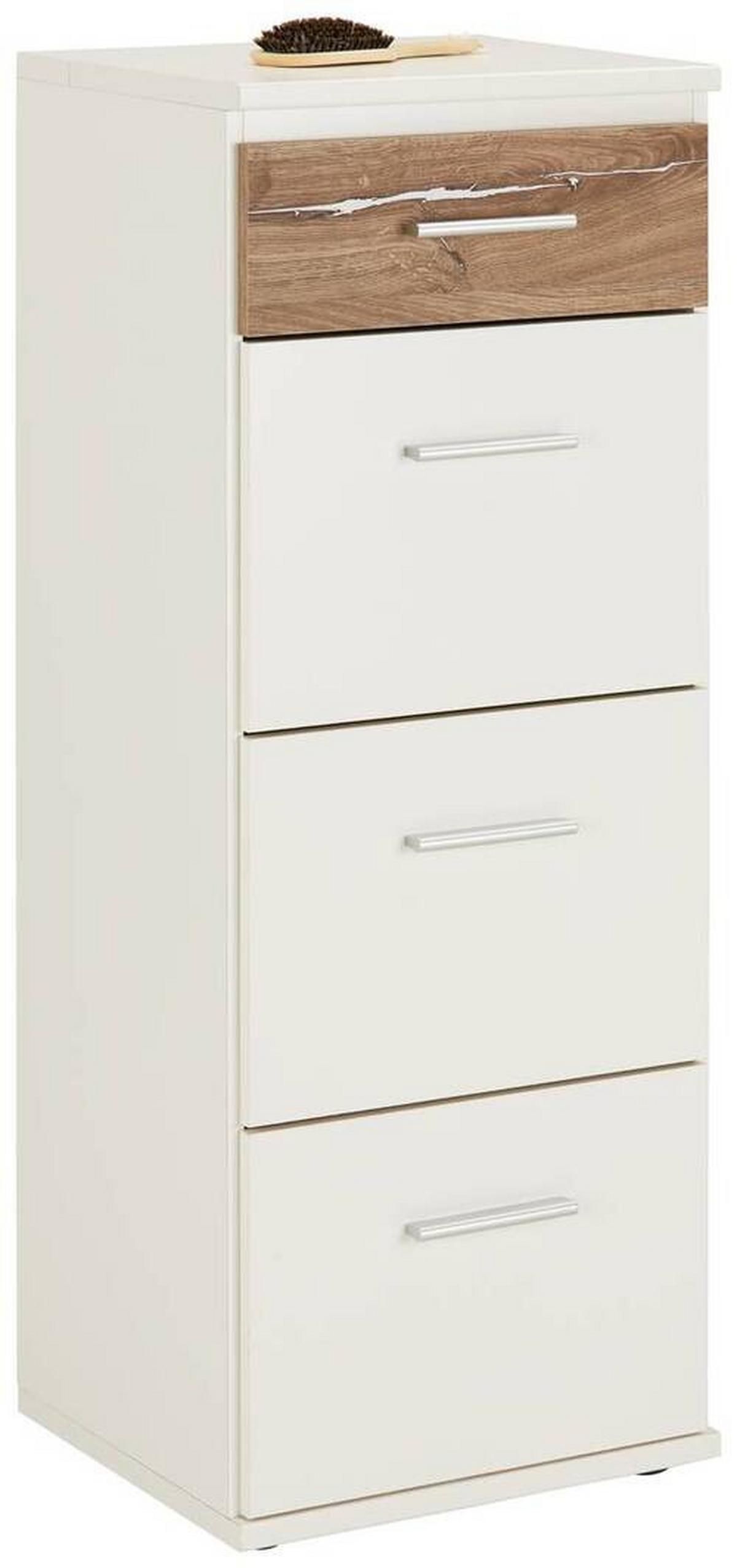 Komoda Young, Bela, Barva Hrasta - barve hrasta/bela, Konvencionalno, umetna masa/leseni material (46/121/40cm) - Mömax