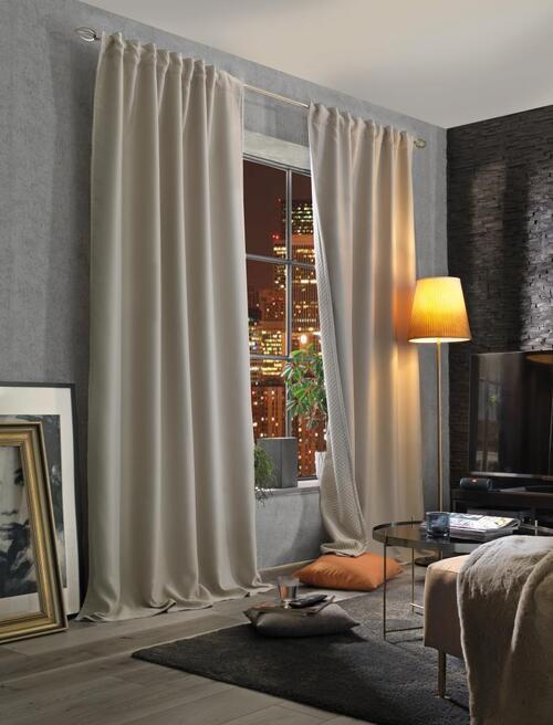 Lärmschutzvorhang Akustikschal Naturfarben ca. 135x160cm - Naturfarben, KONVENTIONELL, Textil (135/160cm)
