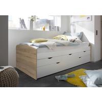 Krevet Na Izvlačenje Nessi - bijela/crna, Basics, drvni materijal/metal (90/200cm) - Bessagi Kids