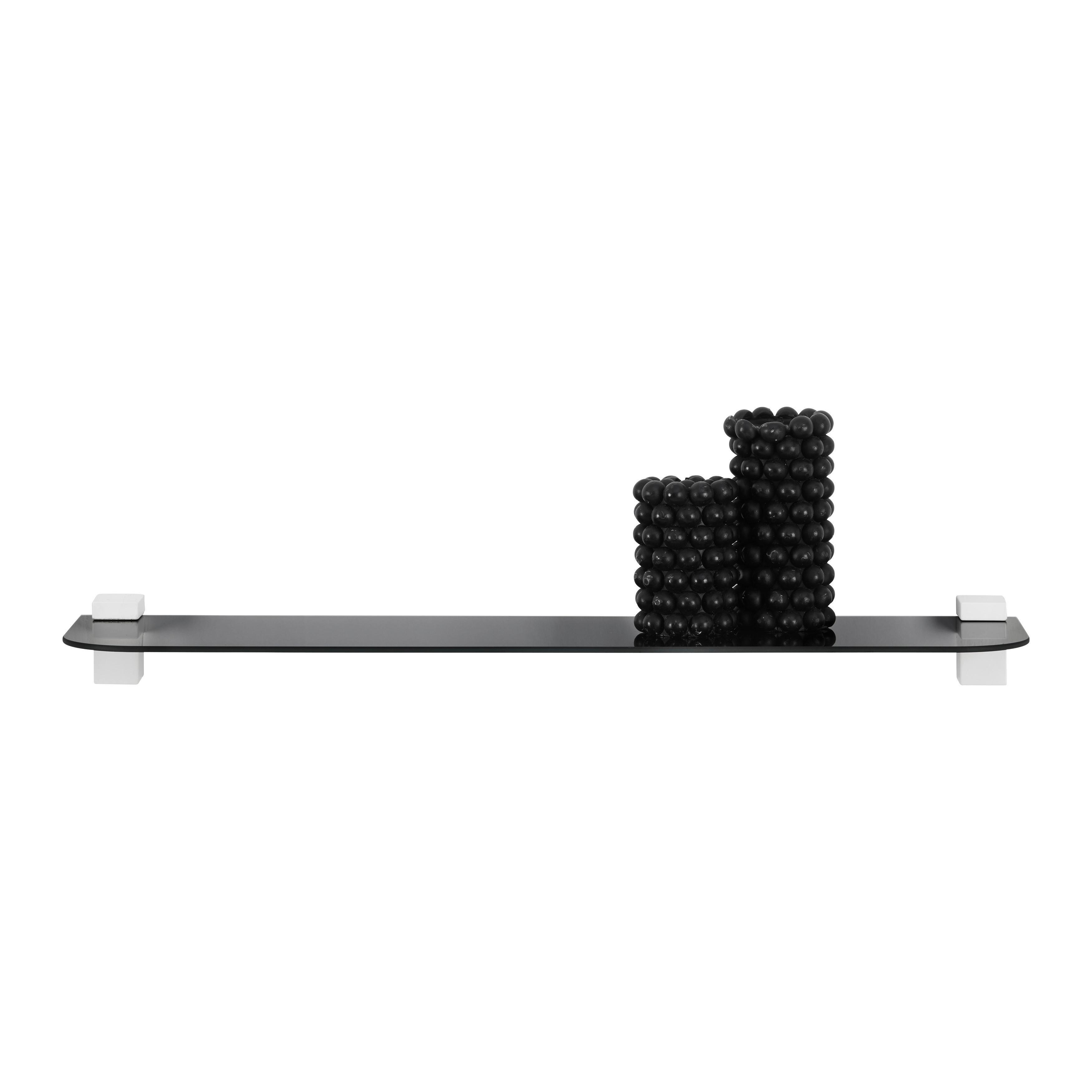 Glasablage Gerundet in Schwarz - Schwarz, Glas (60/0,4/15cm) - Mömax