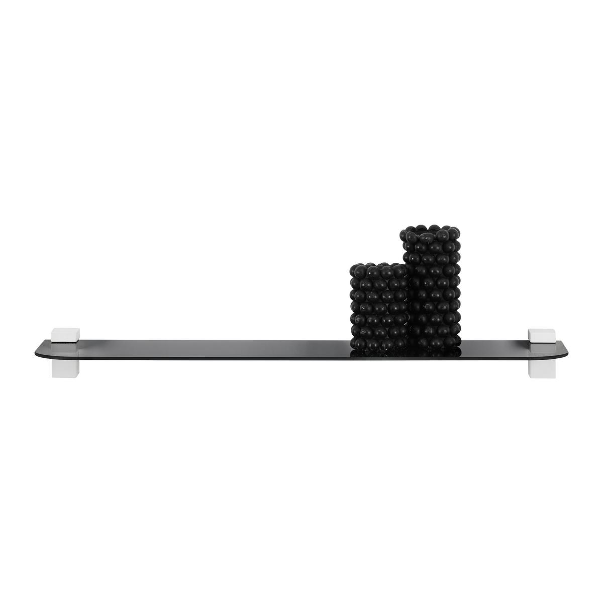 Glasablage Gerundet in Schwarz - Schwarz, Glas (60/0,4/15cm) - Mömax