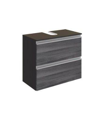 Waschbeckenunterschrank in Grau 'Arezzo' - Silberfarben/Alufarben, Basics, Holzwerkstoff/Kunststoff (60/54/35cm) - Held