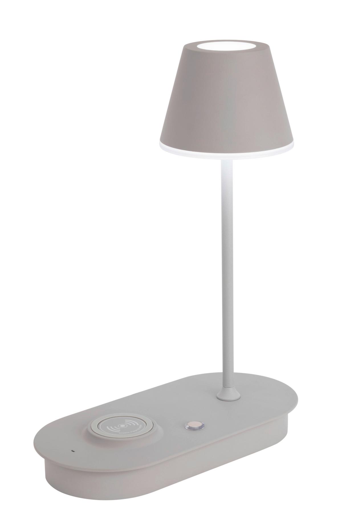 LAMPA STOŁOWA LED PATERSON *SBN* - szary, Design, tworzywo sztuczne/metal (25/12/33cm) - Novel