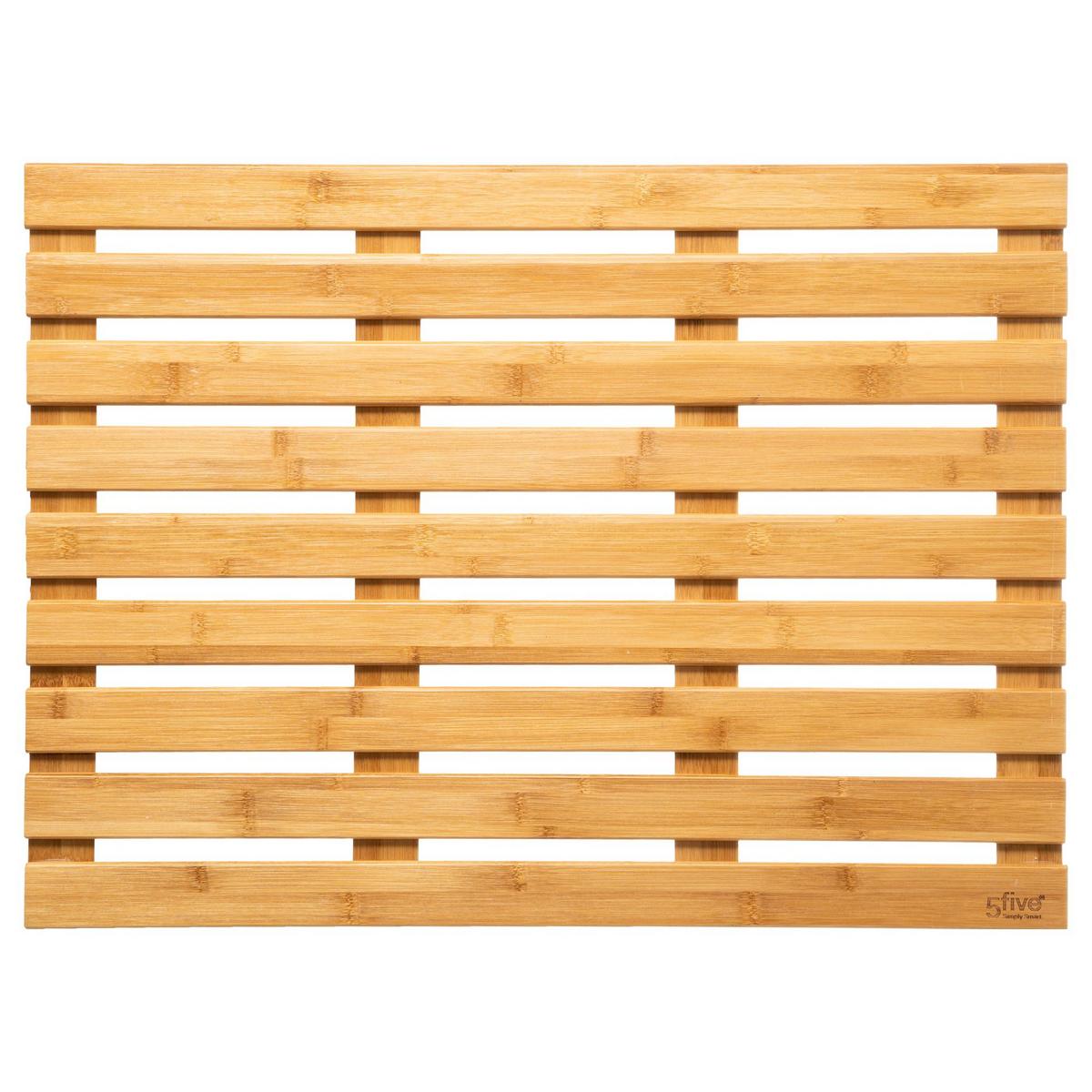 Covoraș antiderapant Bamboo - maro, Basics, lemn (68/50/2cm)