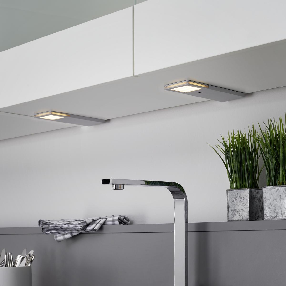 Unterbauleuchten-Set Helena Alufarben - Alufarben, Kunststoff (19/5/0,7cm)