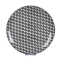 Speiseteller Shiva Schwarz/Weiss - Weiss/Schwarz, Lifestyle, Keramik (27/2,cm) - Mömax