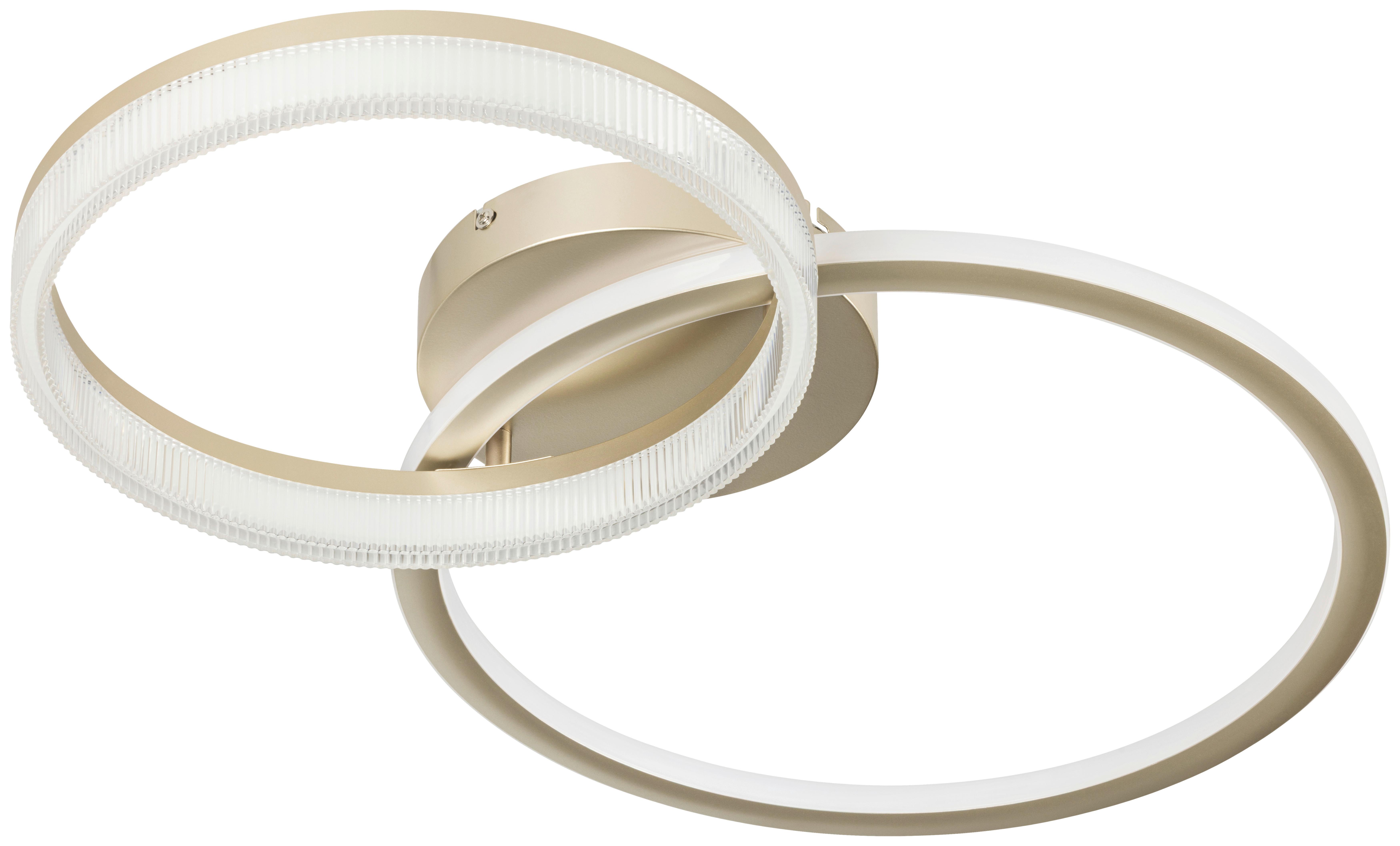 LED-TAKLAMPA RIO - champagne, Modern, metall/plast (70/45/10cm) - Mömax