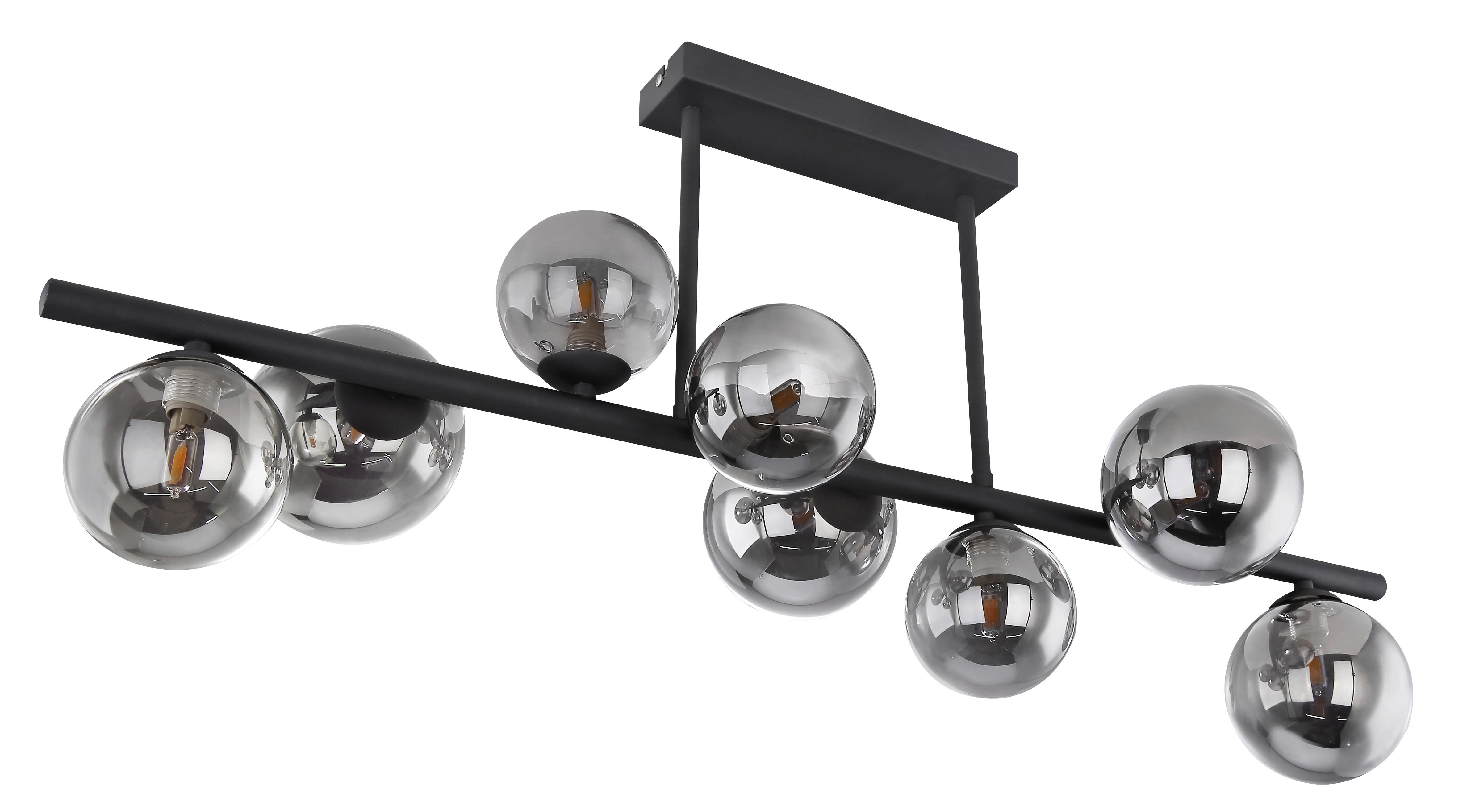 LED-Deckenleuchte Riha max. 3,5 Watt - Schwarz, Design, Glas/Metall (86/30/35,8cm) - Globo