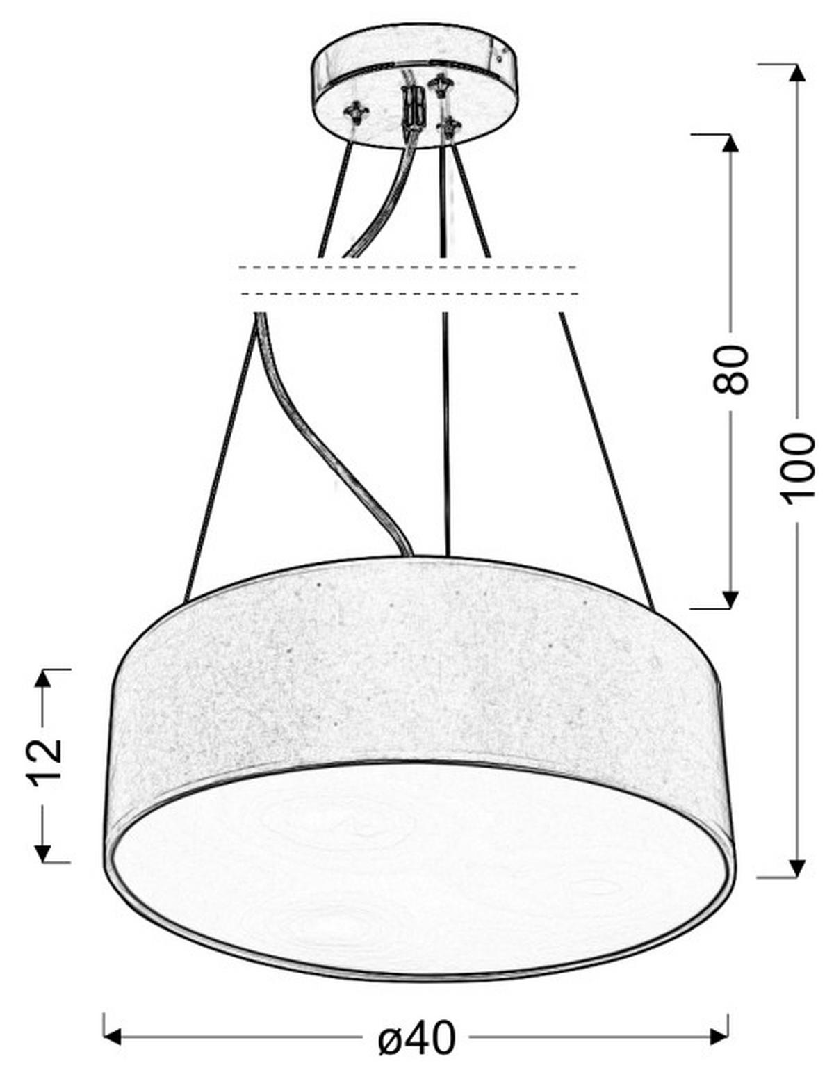 Svjetiljka Viseća 31-67722 - siva, Basics, metal (40/40/100cm)