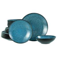 Jedilni Servis Capri, 18-Delni - modra/črna, Basics, keramika - Creatable