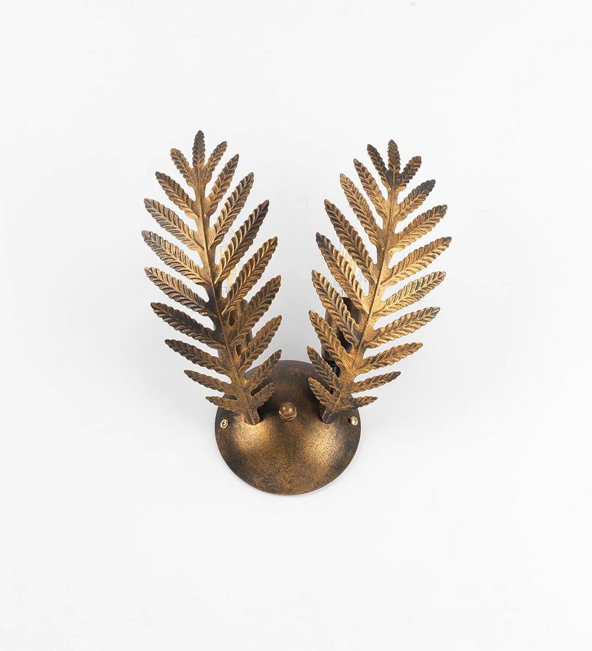 Wandleuchte Felce Bronzo Bronzefarben max.  Watt - Bronzefarben, Natur, Metall (30/14cm)