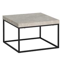 COUCHTISCH WL6.931 - Sandfarben/Schwarz, Design, Holzwerkstoff/Metall (60/60/38cm) - Livetastic