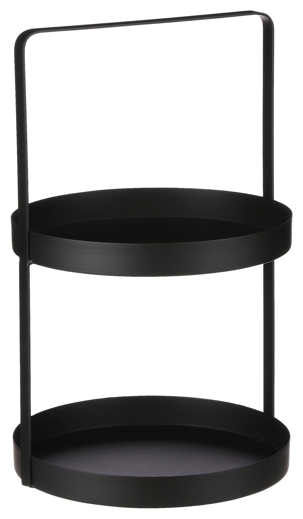 Süteményes Állvány Natalia - fekete, Modern, fém (25/41cm)