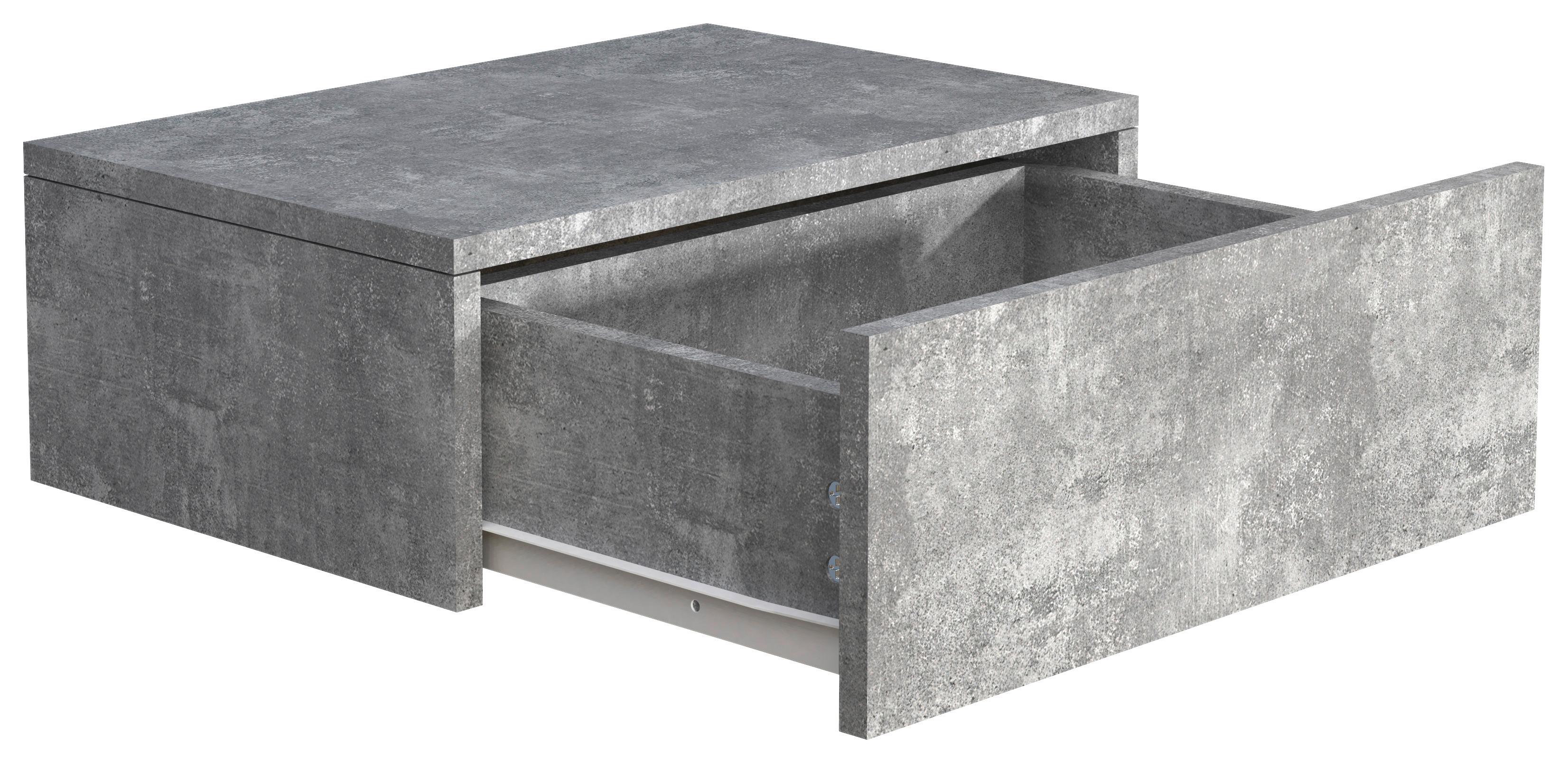 Nočna Omarica Usal M 45, Beton - siva, Moderno, leseni material (45/15/30cm) - MID.YOU