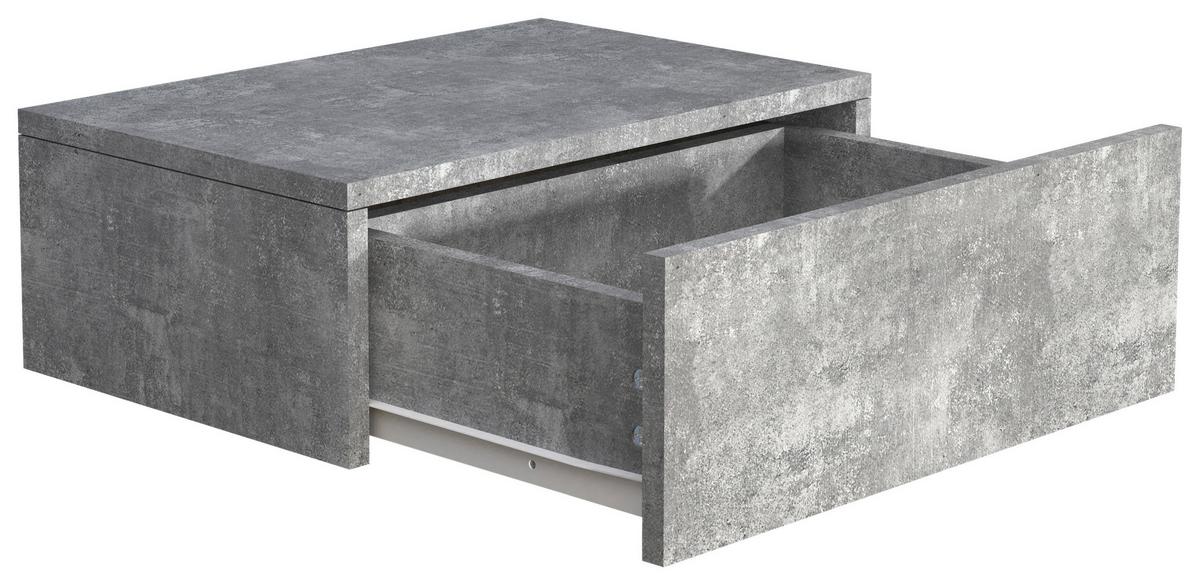 Nočna Omarica Usal M 45, Beton - siva, Moderno, leseni material (45/15/30cm) - MID.YOU