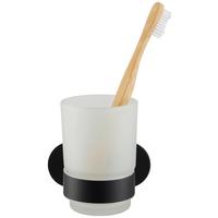 Zahnputzbecher aus Metall in Schwarz - Schwarz, MODERN, Metall (10/9,5/10cm) - Mömax