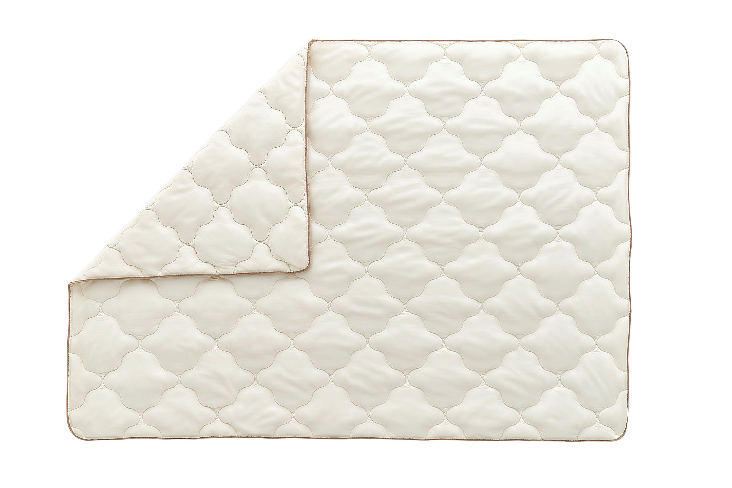 Bettdecke Superwashed Wolle ca. 155x220x17,33 cm Weiß - Weiß, Basics, Textil (155/220/17,33cm) - Yatas