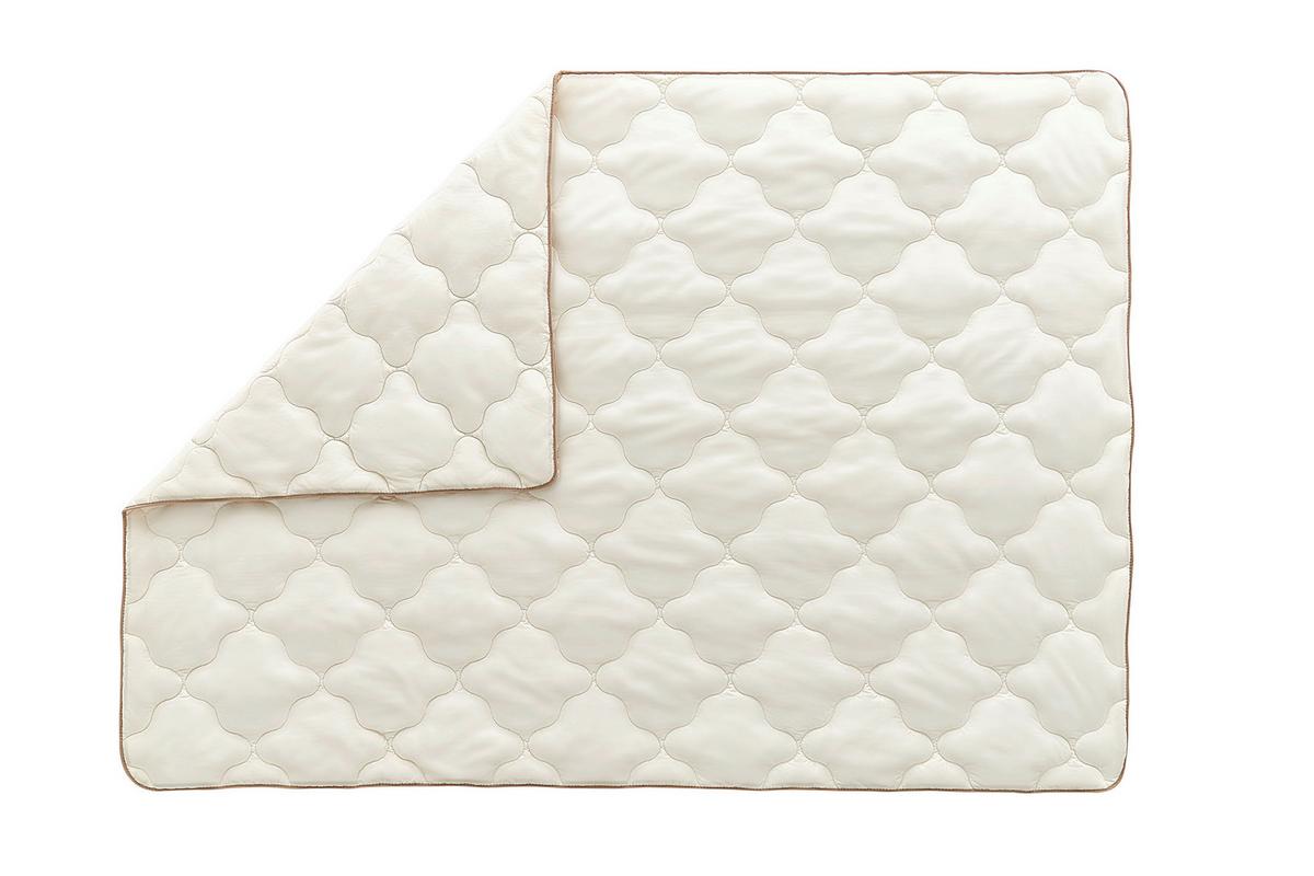 Bettdecke Superwashed Wolle ca. 155x220x17,33 cm Weiß - Weiß, Basics, Textil (155/220/17,33cm) - Yatas
