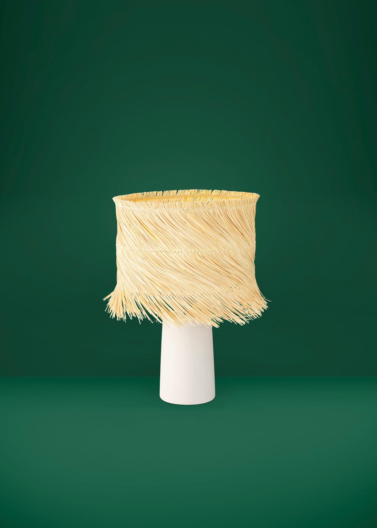 Tischleuchte 390239*paisano - Beige/Naturfarben, Natur, Naturmaterialien/Keramik (30/51,5cm) - Eglo