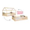 Kinder-/Jugendbett Duo ca. 120x200 cm Kiefer massiv - Naturfarben, MODERN, Holz (120/200cm) - MID.YOU
