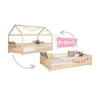 Kinder-/Jugendbett Duo ca. 120x200 cm Kiefer massiv - Naturfarben, MODERN, Holz (120/200cm) - MID.YOU