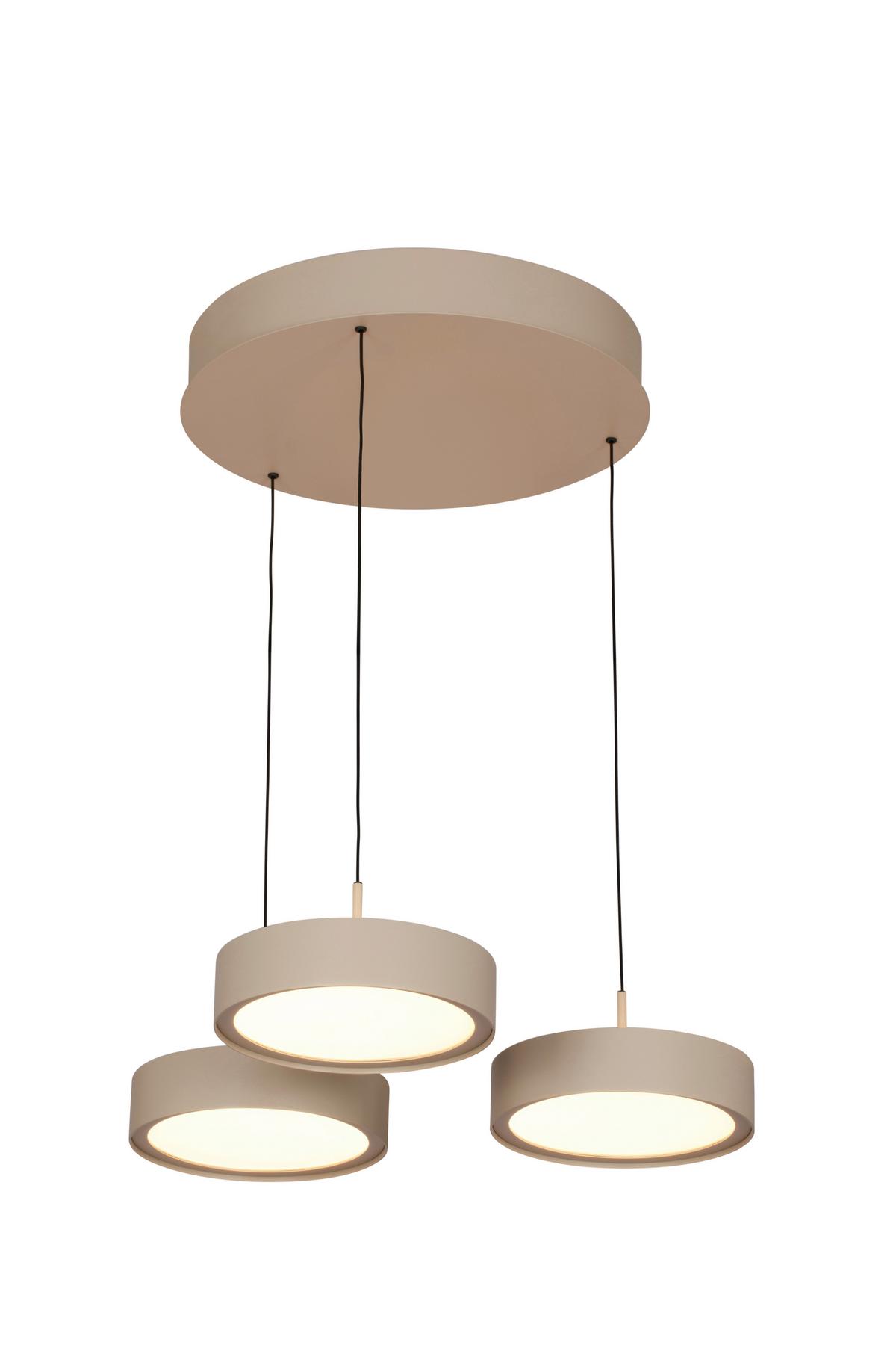 LAMPA WISZĄCA LED BELLEVUE *DK* - kolor piaskowy, Design, metal (46.5/180cm) - Dieter Knoll