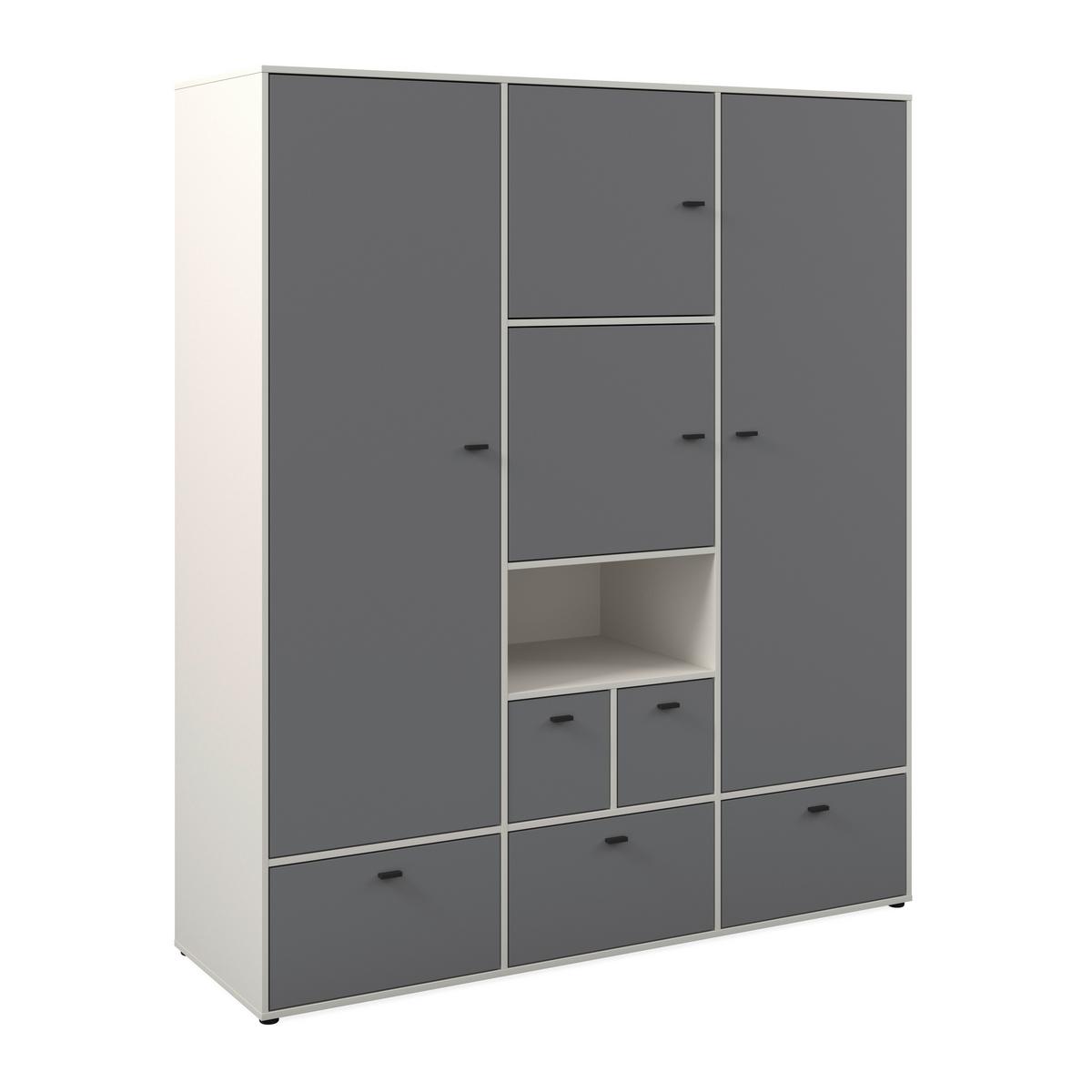 Kleiderschrank Framo 3 Kaschmirfarben/Anthrazit - Kaschmir/Anthrazit, KONVENTIONELL (179,4/210,6/58cm) - Mömax