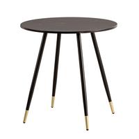 ESSTISCH WL6.873 - Goldfarben/Schwarz, Design, Holzwerkstoff/Metall (75/75/76cm) - Livetastic
