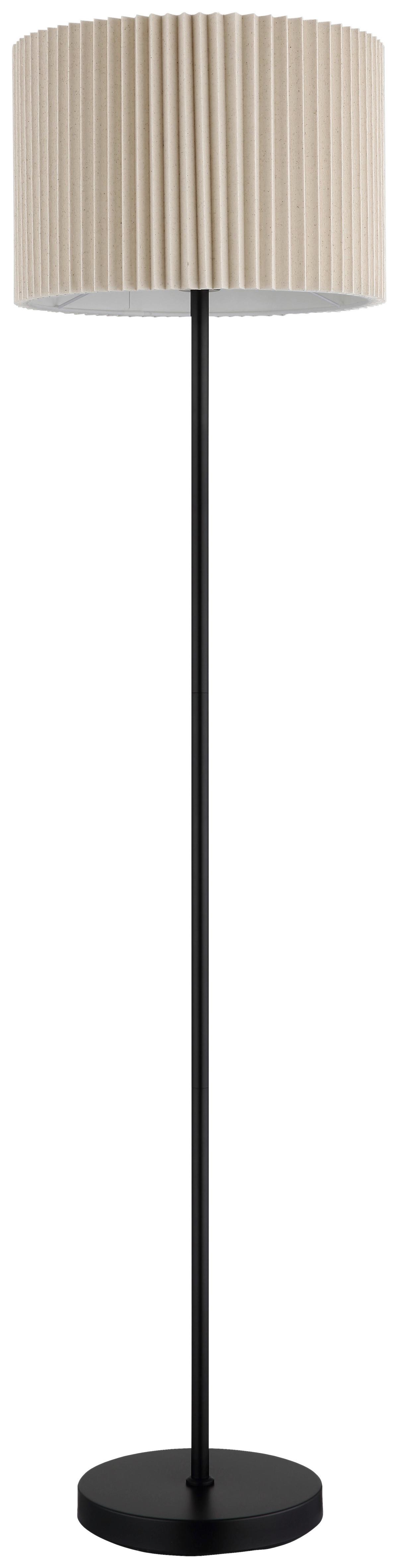 LAMPA STOJĄCA LISA - kolor naturalny/czarny, Modern, metal/tkanina (38/152cm) - Novel