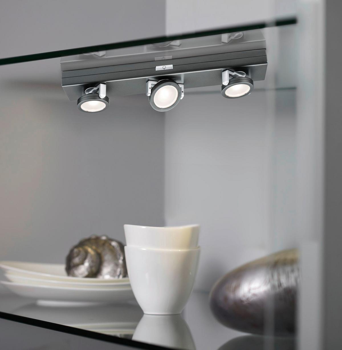 Deckenleuchte Rotate max. 3x0,2 Watt - Chromfarben/Anthrazit, KONVENTIONELL, Kunststoff (31/6/5cm) - Paulmann