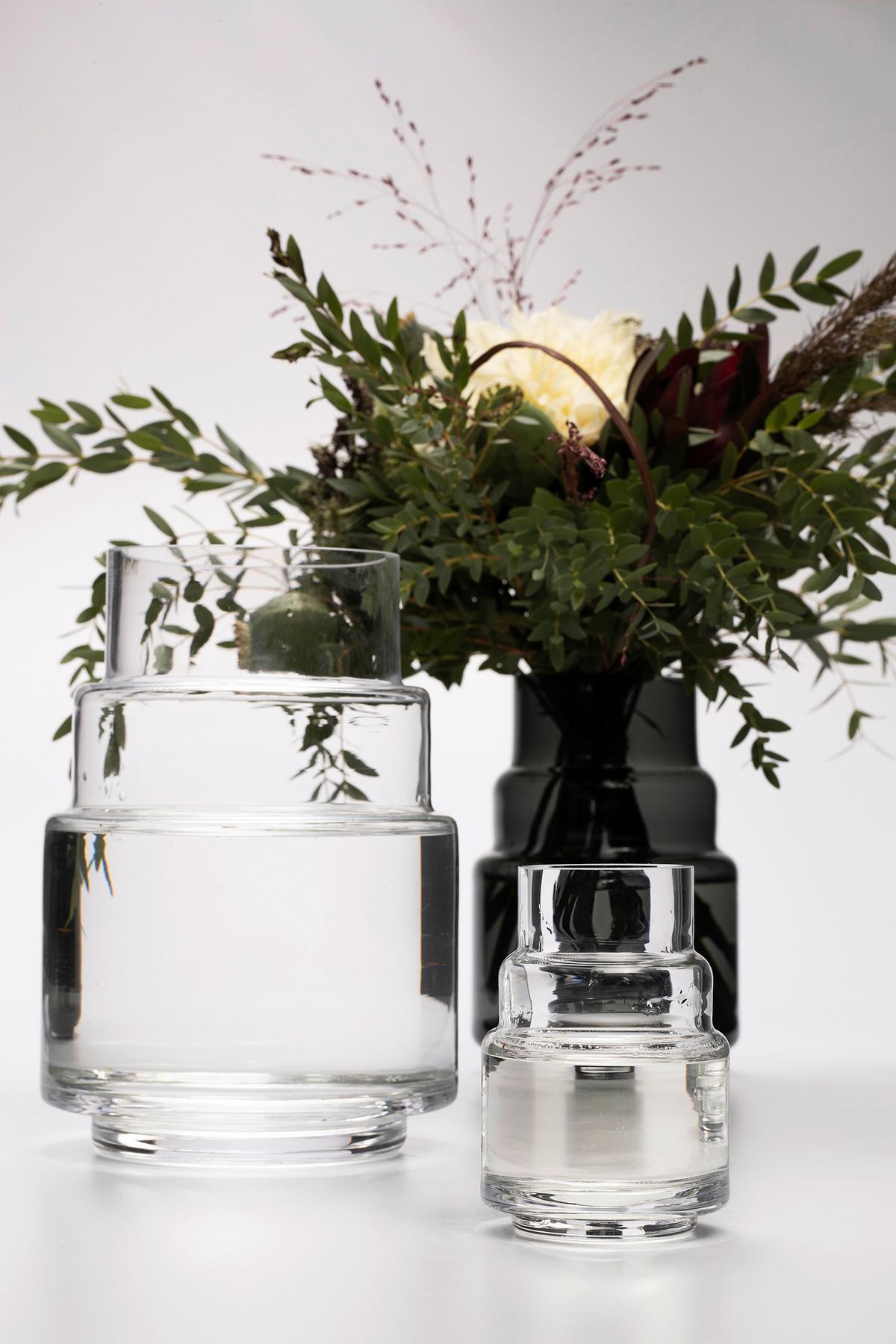 Vase Glimmer Grau - Grau, Basics, Glas (13/19cm) - Markslöjd