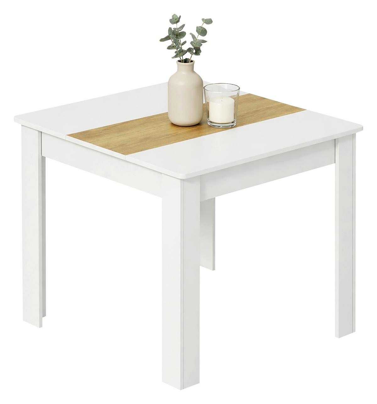 Esstisch Vcm Esstisch "disalo" 80x80 - Honigeiche/Weiss, Modern, Holzwerkstoff (80/80/75cm) - MID.YOU