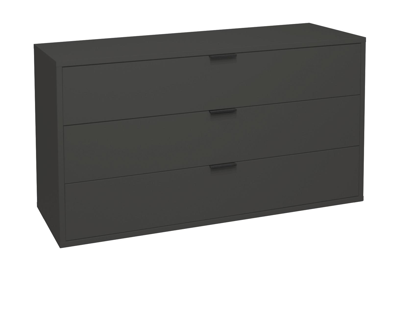 Kommode in Anthrazit - Anthrazit, MODERN (119/67/45cm) - Premium Living