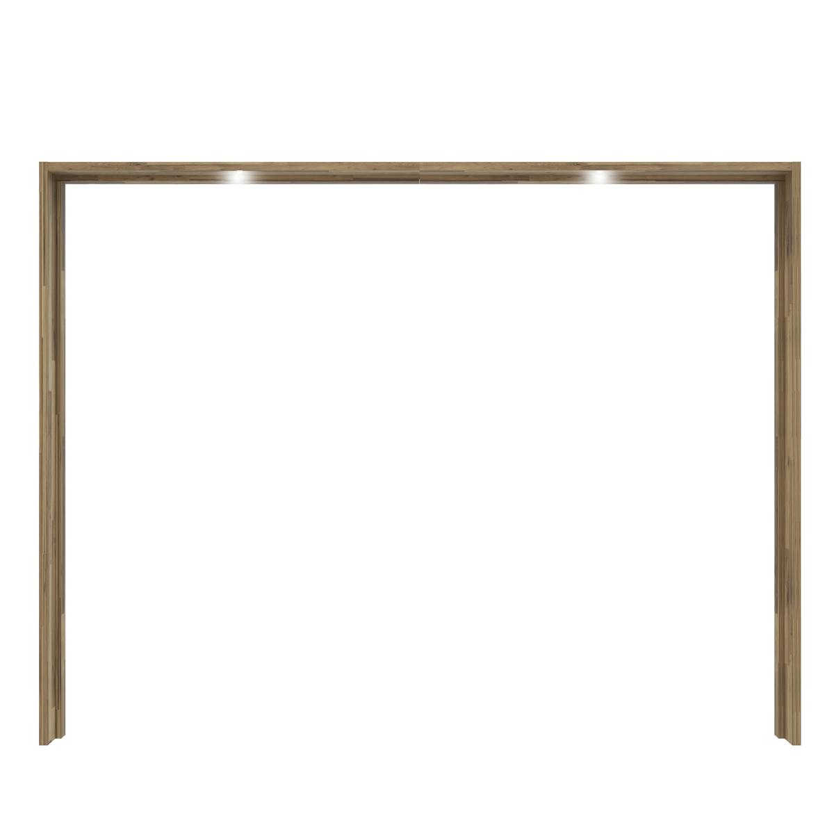 Okrasni Okvir Ricciano, Barva Hrasta, Osvetlitev - barve hrasta, Trendi, leseni material (281/216/24cm) - Ti'me