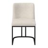 STOEL LIARA - Lichtgrijs/Zwart, Modern, Hout/Textiel (52/81,5/57cm) - Bessagi Home