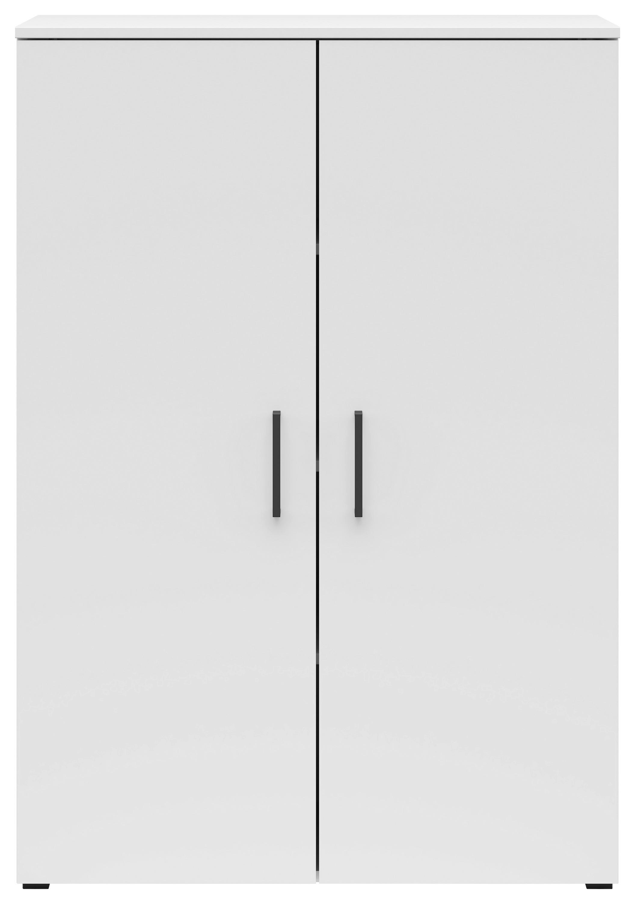 Kommode Multistauraum Weiss - Weiss/Anthrazit, Modern, Holzwerkstoff/Kunststoff (80/115/40cm) - Premium Living