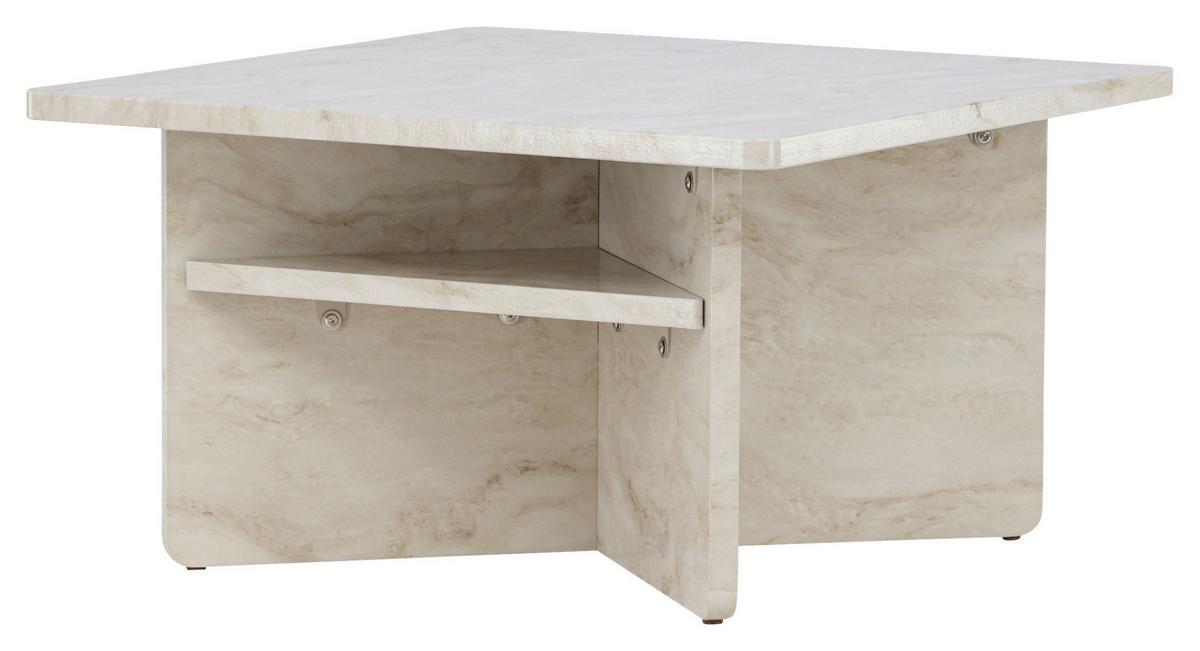 Couchtisch Ålesund ca. 75x75x42 cm Beige - Beige, Design, Holzwerkstoff (75/75/42cm) - Livetastic