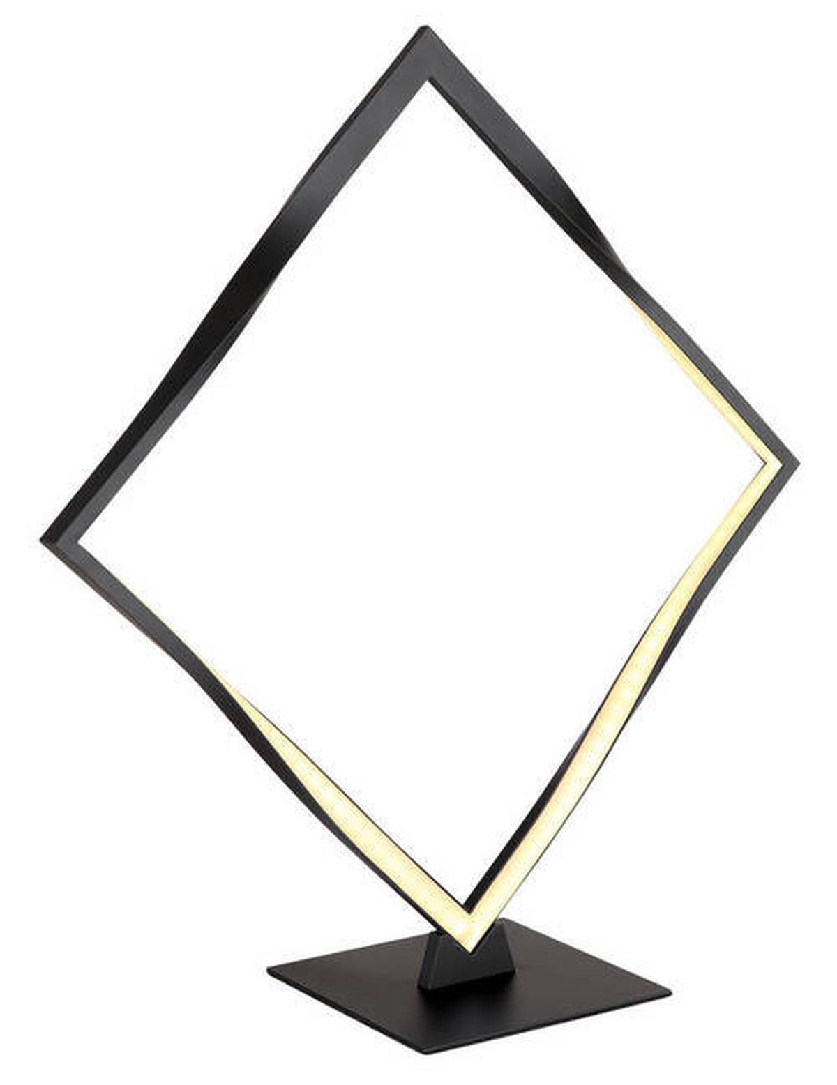LED-Tischleuchte Maxxy Schwarz/Opal max. 12 Watt - Opal/Schwarz, Design, Kunststoff/Metall (42/14/44,5cm) - Globo