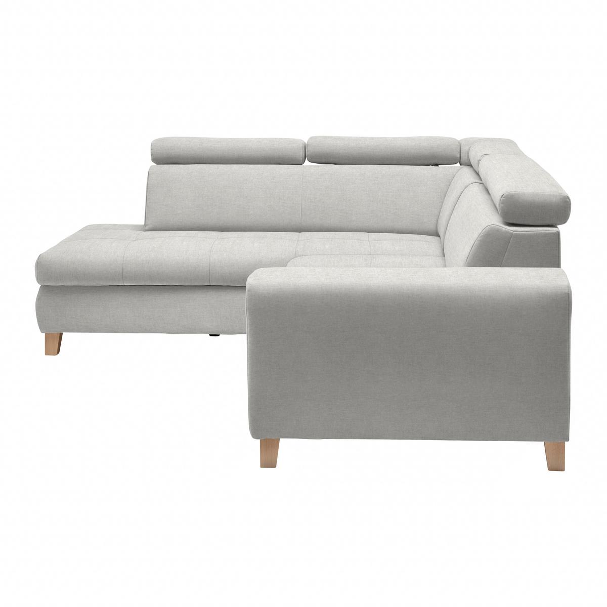 Ecksofa Lugo Hellgrau - Hellgrau, MODERN, Holz/Kunststoff (205/98/266cm) - Mömax