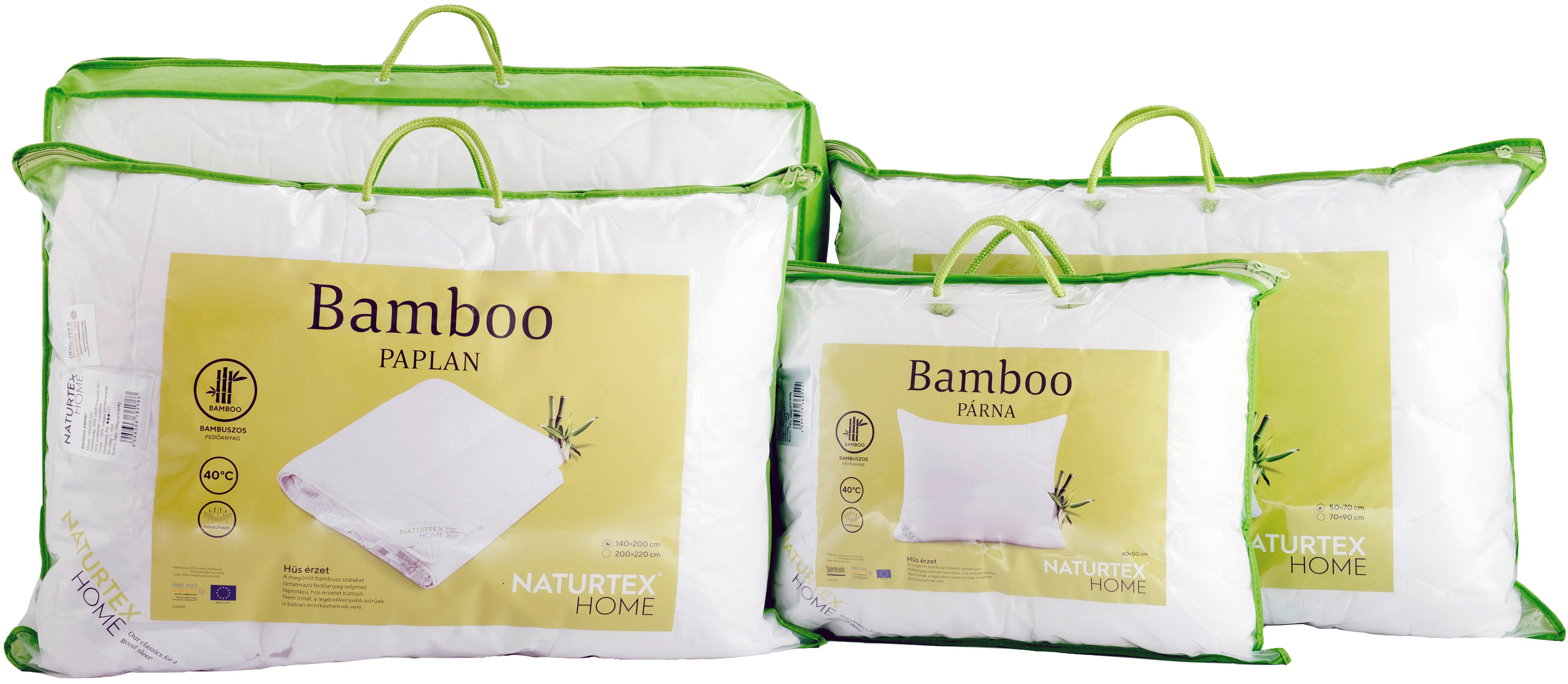 Fejpárna Naturtex Bamboo 40/50cm - fehér, Basics, textil (40/50/5cm) - Naturtex