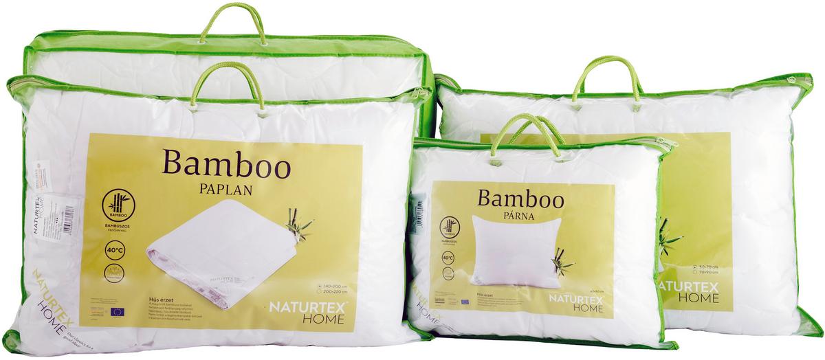 Fejpárna Naturtex Bamboo 40/50cm - fehér, Basics, textil (40/50/5cm) - Naturtex